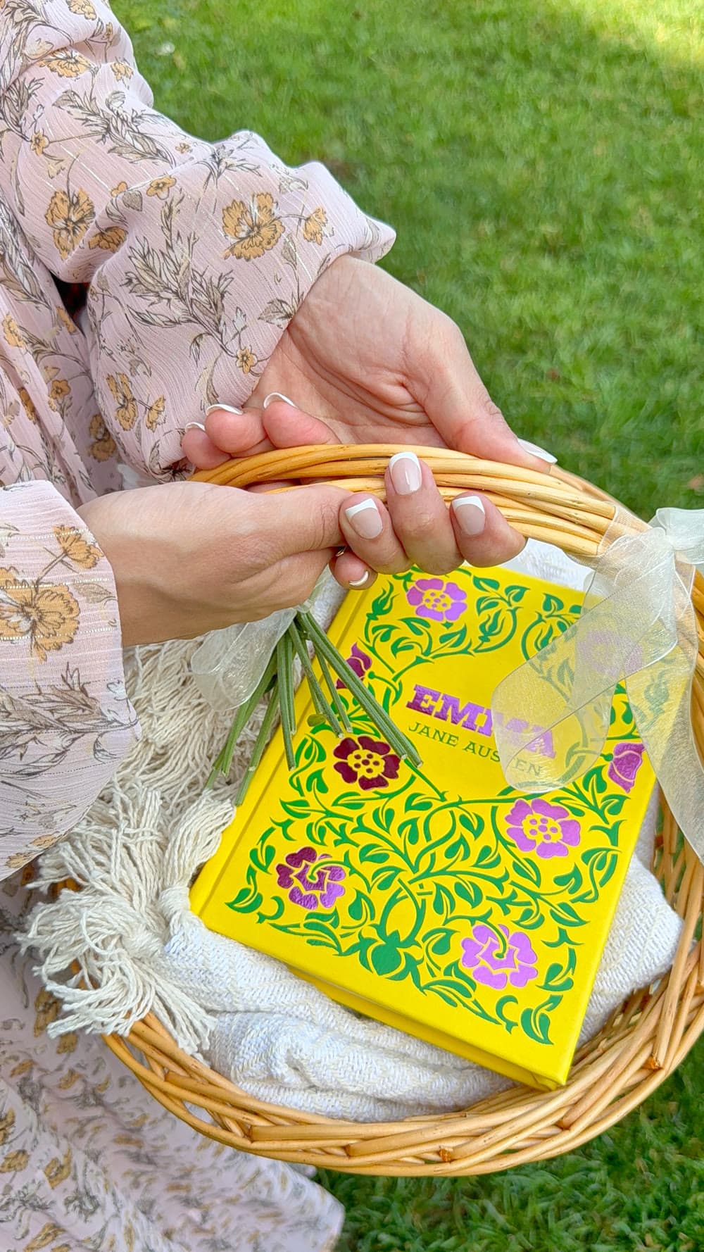 A basket carrying a favourite book